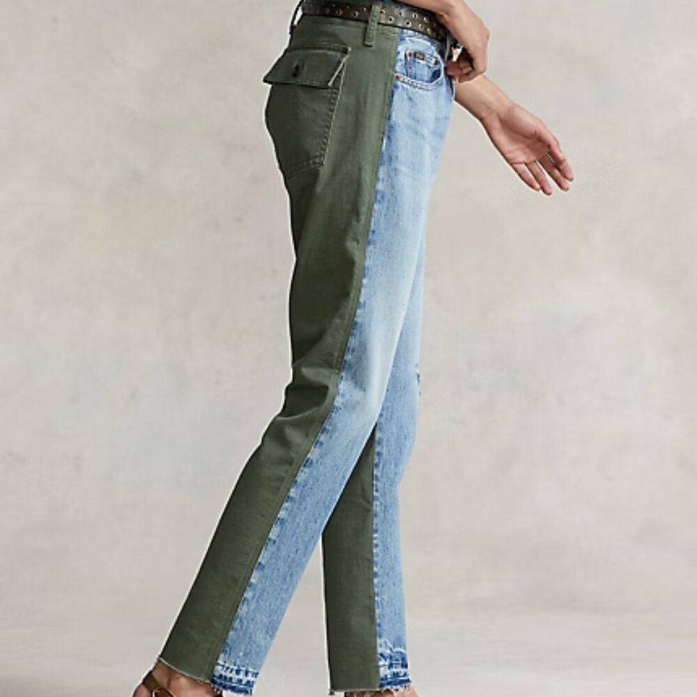 POLO RALPH LAUREN DENIM & SUPPLY AVERY BOYFRIEND HYBRID JEANS BAGGY CHINO sz 29